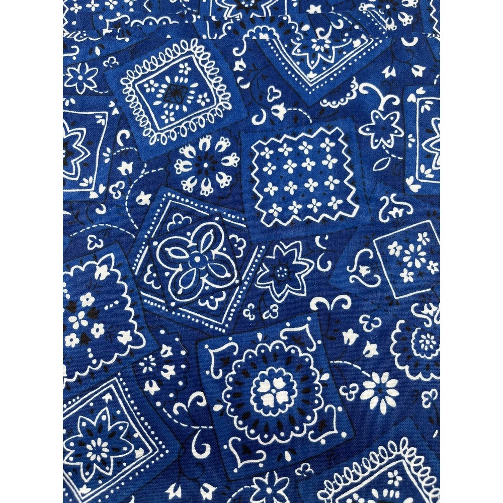 FABRI-QUILT Fabric - TRAIL MIX - Ride Em' Cowboy Pattern Blue 1.5 Yards